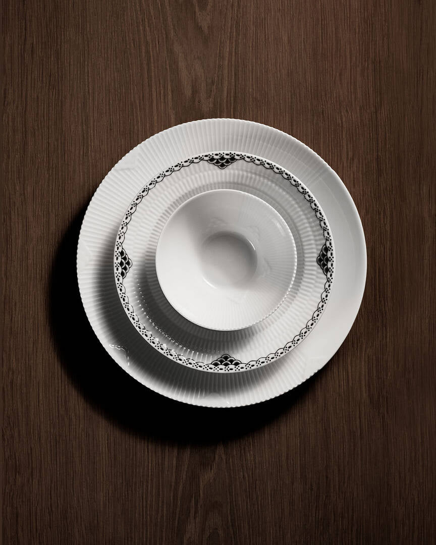 Sort Riflet Blonde dyb tallerken - Ø21 cm.